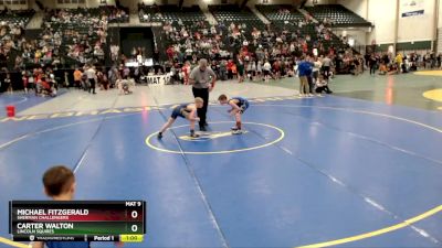 85 lbs Cons. Round 1 - Carter Walton, Lincoln Squires vs Michael Fitzgerald, Sherman Challengers