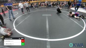 83 lbs Quarterfinal - Kale Jordan, Woodward Youth Wrestling vs Lucas McCurley, Norman Grappling Club