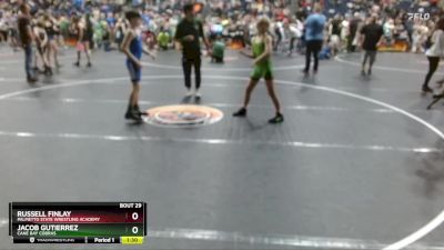 90 lbs Cons. Round 2 - Jacob Gutierrez, Cane Bay Cobras vs Russell Finlay, Palmetto State Wrestling Academy