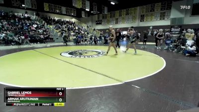 144 lbs Cons. Round 4 - Arman Arutiunian, Birmingham vs Gabriel Lemos, Temecula Valley