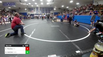 46 lbs Rr Rnd 3 - Carson Mackey, Chandler Takedown Club vs Axle Hatcher, Harrah Little League Wrestling