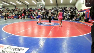 145 lbs Quarterfinal - Kaydance Sherwood, Sapulpa High School Girls vs Nevaeh Higgins, Pryor Tigers Wrestling