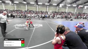 54 lbs Quarterfinal - Frank Sandoval, Durango WC vs Mialani Martinez, 505 Wc