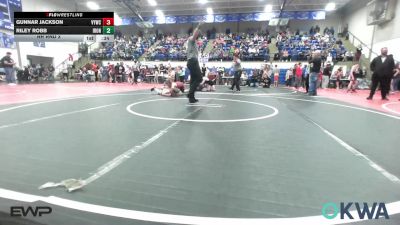 110 lbs Rr Rnd 3 - Gunnar Jackson, Verdigris Youth Wrestling vs Riley Robb, IRONMEN Wrestling Club