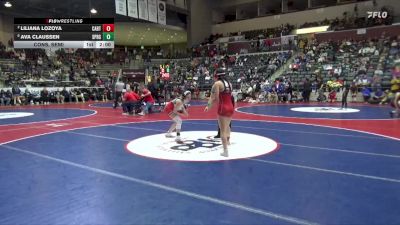 6A 110 lbs Cons. Semi - Ava Claussen, Springdale vs Liliana Lozoya, CABOT HIGH SCHOOL