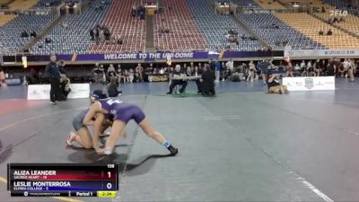 136 lbs 2nd Wrestleback (16 Team) - Aliza Leander, Sacred Heart vs Leslie Monterrosa, Elmira College