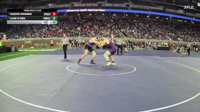 D2-285 lbs Champ. Round 1 - Dustin Warner, Sparta HS vs Liam O`Neil, Fowlerville HS