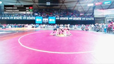 Girls 1B/2B/1A 155 Champ. Round 2 - Vanessa Flores, Royal (Girls) vs Leandra Agee, Omak (Girls)