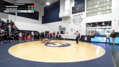 140 lbs Quarterfinal - Heaven Wolf, Cajon vs Ava McGowan, Eleanor Roosevelt