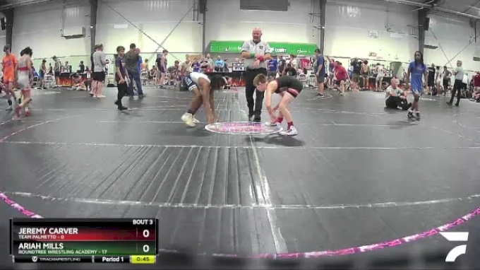 95 lbs Placement (4 Team) - Jeremy Carver, Team Palmetto vs Ariah Mills ...