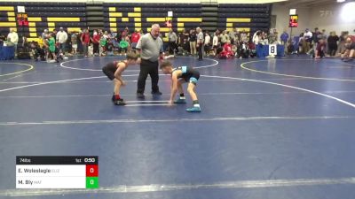 74 lbs Semifinal - Ethan Woleslagle, Elizabeth Forward vs Matthew Bly, Mat Assassins