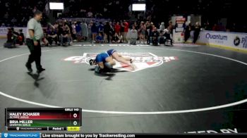 Girls 140 lbs Cons. Round 2 - Bria Miller, Lewiston (Girls) vs Haley Schaser, Olympic (Girls)