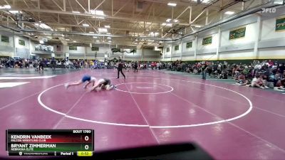 130 lbs Cons. Round 5 - Kendrin VanBeek, Falcon Wrestling Club vs Bryant Zimmerman, Nebraska Elite