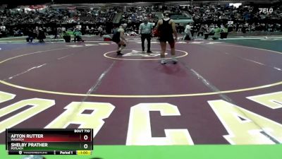 132 lbs Cons. Round 3 - Afton Rutter, Wasatch vs Shelby Prather, Potlach