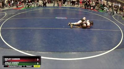 70 lbs Quarterfinal - Ripley Cannon, JWC vs Amilia Harsey, The Pride Of Nevada