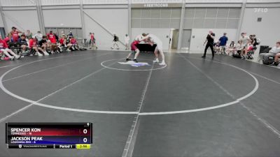 190 lbs Placement Matches (8 Team) - Spencer Kon, Tennessee vs Jackson Peak, Louisiana Red