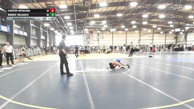 80 lbs Quarterfinal - Carter Bowling, CT vs Benex Velasco, NC