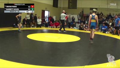 95 lbs Champ. Round 1 - Barrett Souza, Hughson vs Triton Paris, Clark