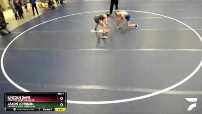 102 lbs Quarterfinal - Lincoln Davis, Frontier Wrestling Club vs Jaxon Johnson, LaCrosse Area Wrestlers