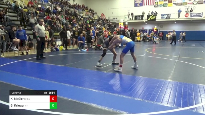 130 lbs Consy 3 - Kyle McGirr, Greenville vs Gabriel Krieger, St. Paris ...