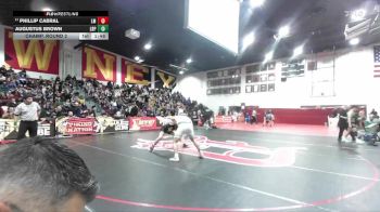 165 lbs Champ. Round 2 - Phillip Cabral, La Mirada vs Augustus Brown, Long Beach Poly