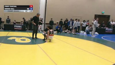 100 lbs Champ. Round 1 - Preet Panchal vs Dennis Hall, Christian Brothers Academy