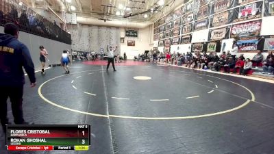 140-143 lbs Round 2 - Flores Cristobal, Northfield vs Rohan Ghoshal, Legend