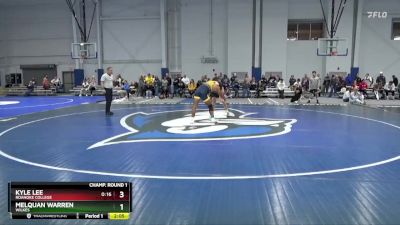 174 lbs Semifinal - Melquan Warren, Wilkes vs Kyle Lee, Roanoke College