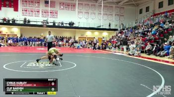 106 lbs Finals (8 Team) - Clif Bakhsh, Saint Mark`s vs Cyrus Hurley, Delaware Military Academy