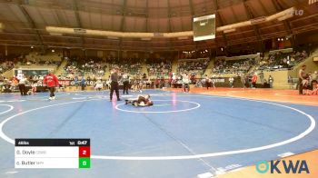 46 lbs Round Of 16 - Garrett Doyle, Cowboy Wrestling Club vs Chapman Butler, Mannford Pirate Youth Wrestling