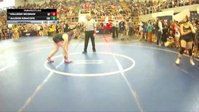 192 lbs Semifinal - Allison Kiracofe, Eaton Middle School vs Halleigh McGraw, Miami Trace