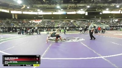 120 lbs Cons. Round 1 - Dyllon Dahl, Boise vs Alex Rosales, American Falls