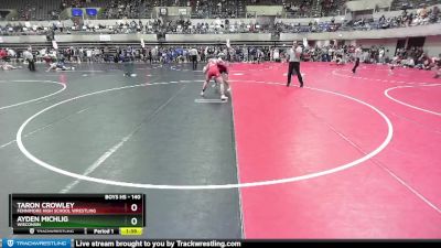 140 lbs Cons. Round 1 - Ayden Michlig, Wisconsin vs Taron Crowley, Fennimore High School Wrestling