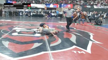 G - 110 lbs Cons. Round 2 - Sophia Catt, Billings Senior High School (Girls) vs Laney Frieboes, Custer Co. (Miles City) (Girls)