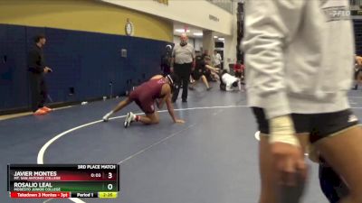 174 lbs 3rd Place Match - Javier Montes, Mt. San Antonio College vs Rosalio Leal, Modesto Junior College