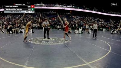 1A 157 lbs Cons. Round 1 - Landon Browning, Tarboro High School vs Jayden Linker, Union Academy