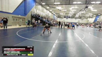 96 lbs Champ. Round 2 - Beckett Berglund, Sanderson Wrestling Academy vs Jaxton Xoumphonphackdy, Team Pride Academy