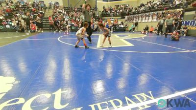 40 lbs Rr Rnd 2 - Alayna Marin, Woodward Youth Wrestling vs Hazel Wynn, El Reno Wrestling Club