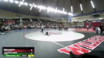 1A West 106 lbs Quarterfinal - Reid Hanson, Naches Valley vs Cristian Nunez, Wapato