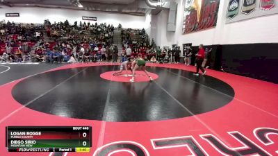 132 lbs Quarterfinal - Logan Rogge, Pueblo County vs Diego Sirio, Mountain View