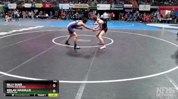 140 lbs Champ. Round 1 - Keilan Wassillie, Bristol Bay vs Billy Duke, Eielson High School