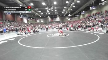 3A 106 lbs 5th Place Match - Bowdee McPherson, Juab vs Killian Olsen, North Sanpete