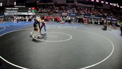 D 3 144 lbs Quarterfinal - Grant Habetz, St. Louis Catholic vs Wes Barrow, South Beauregard