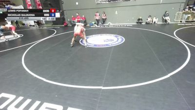 215 lbs Lewis Fofanah, SDIKWA - San Diego-Imperial Kids Wrestling Association vs Nicholas Balbuena, MDWA - Mount Diablo Wrestling Association