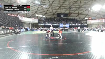 Girls 2A 190 lbs Quarterfinal - Aspen Hellickson, Clarkston (Girls) vs Belleza Torres, Orting (Girls)