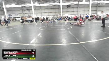 110 lbs Cons. Round 4 - Ruger Arneson, Challis Black Hearts vs Junior Clark, Middleton Middle School