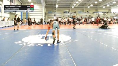 113 lbs Rr Rnd 1 - Christopher Leone, Vougars Wrestling - HSB vs Alex Moskowitz, GAWC - HSB