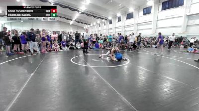 131 lbs Round Robin 1 - Kara Hockenbery, Backyard Barbies vs Caroline Balica, SouthTown Savages-Girls