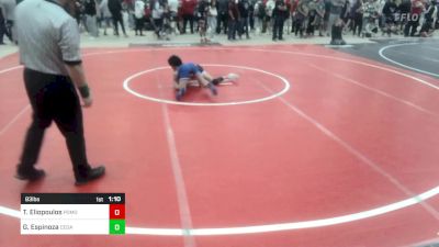 83 lbs Quarterfinal - Theo Eliopoulos, Pomona Elite vs Garyn Espinoza, Cedaredge Wrestling