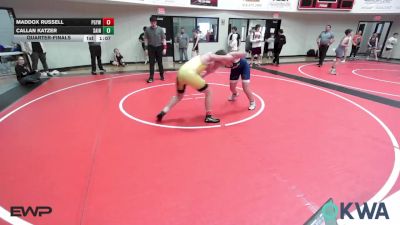 140 lbs Quarterfinal - Maddox Russell, Prairie Grove Youth Wrestling vs Callan Katzer, Saints Wrestling Club